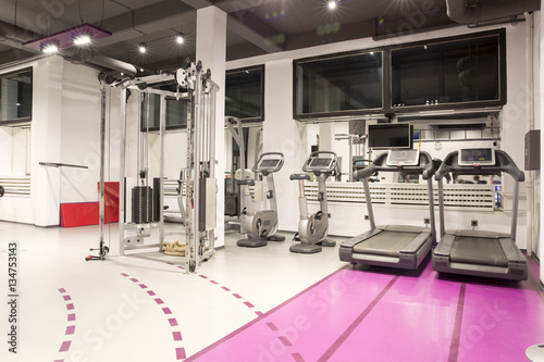 Interior of modern gym