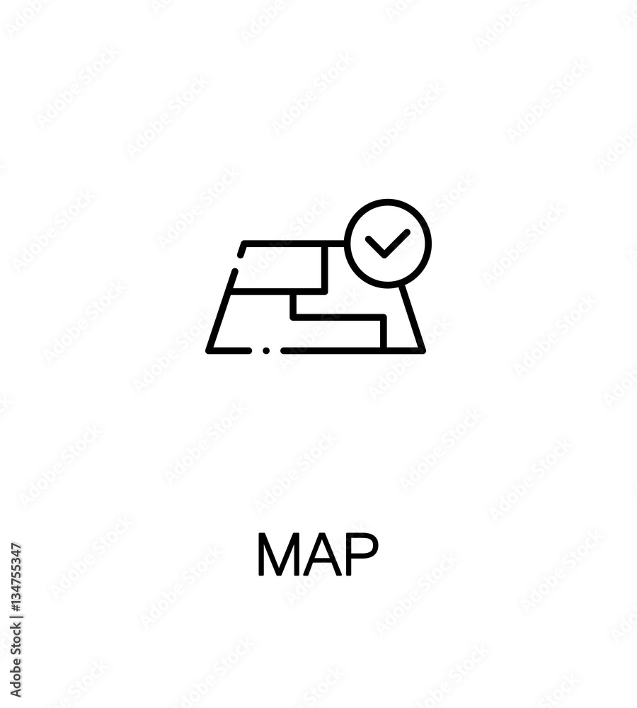 Map flat icon