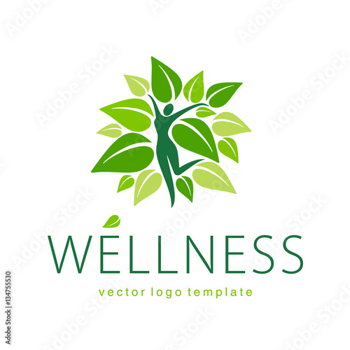 Wellness vector logo design