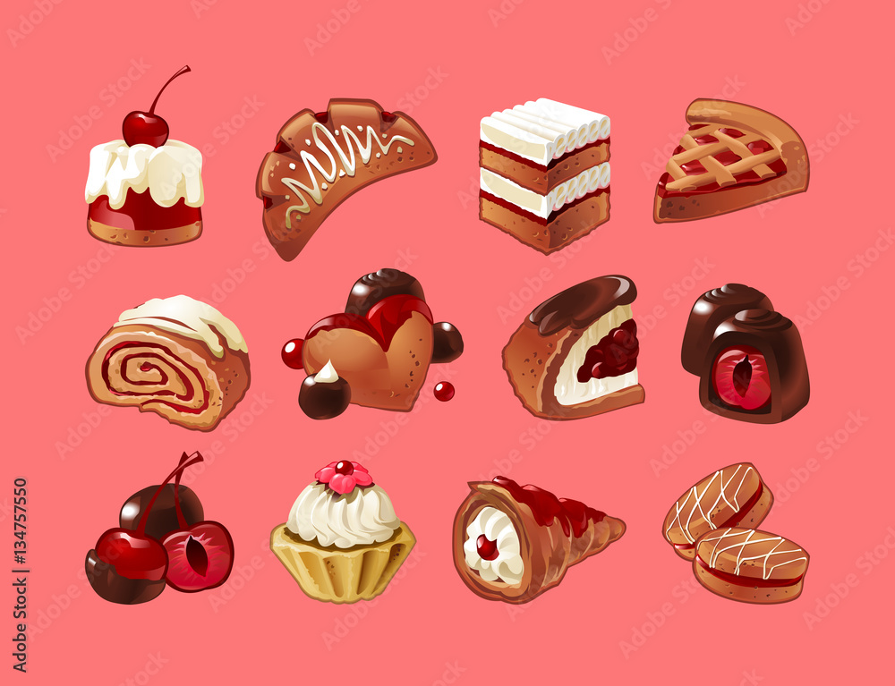  set of icons sweets