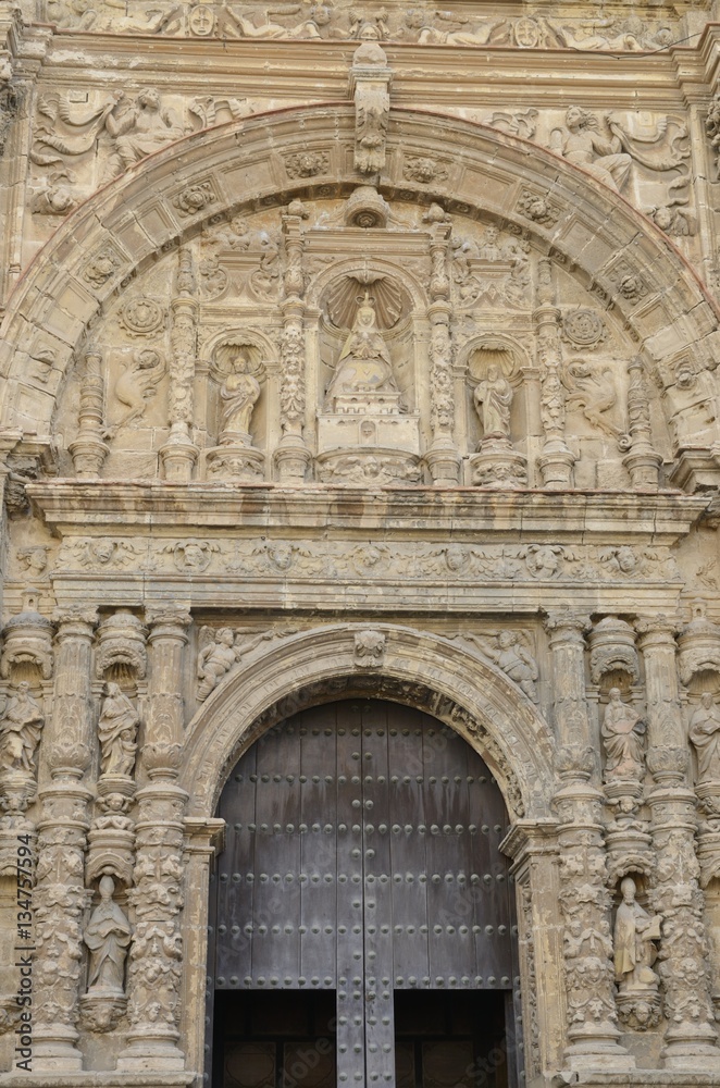 Entrance of Priory Church in The Port of Saint Mary, Spain