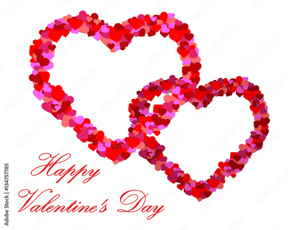 Happy Valentine's Day. background with hearts