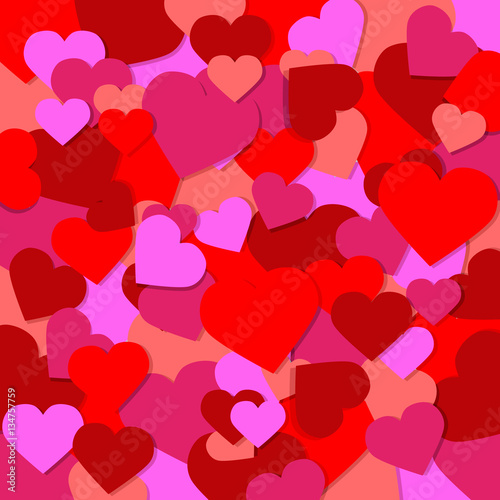 Valentine's day background with hearts