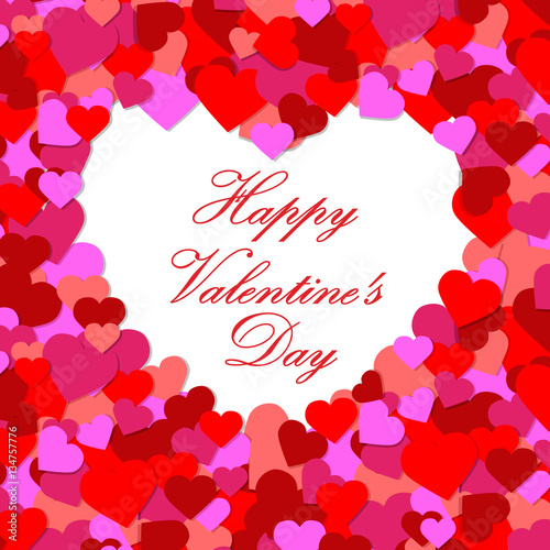 Happy Valentine's Day. background with hearts