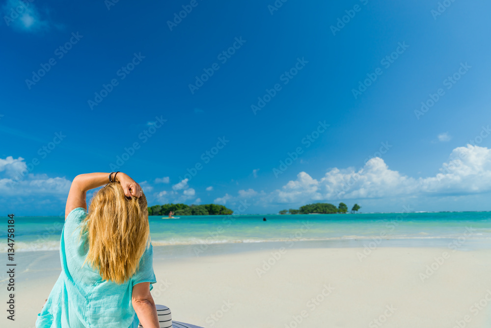 Classy woman on the Thai beach of Chaweng Classy woman on the Thai beach of Chaweng