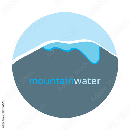 Logo for natural drinking or mineral water