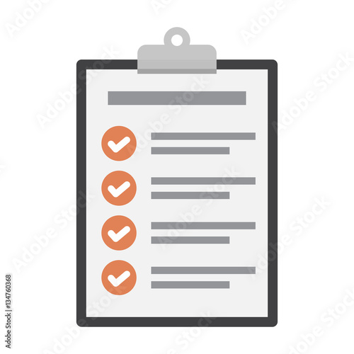 Checklist icon in a flat design on a white background