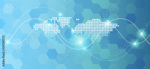 scienza, mondo, pianeta, rete, connessioni,