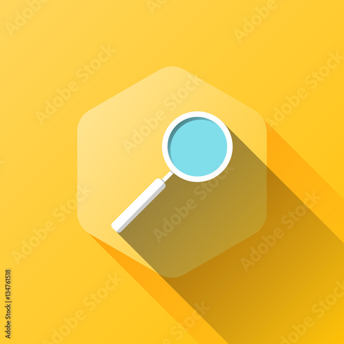 simple illustration of loupe icon in flat style