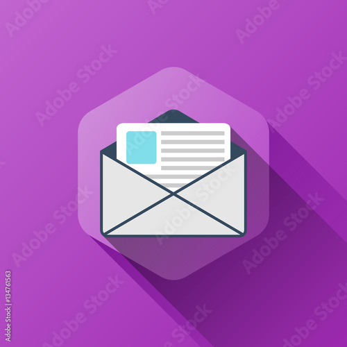 simple illustration of new message icon in flat style