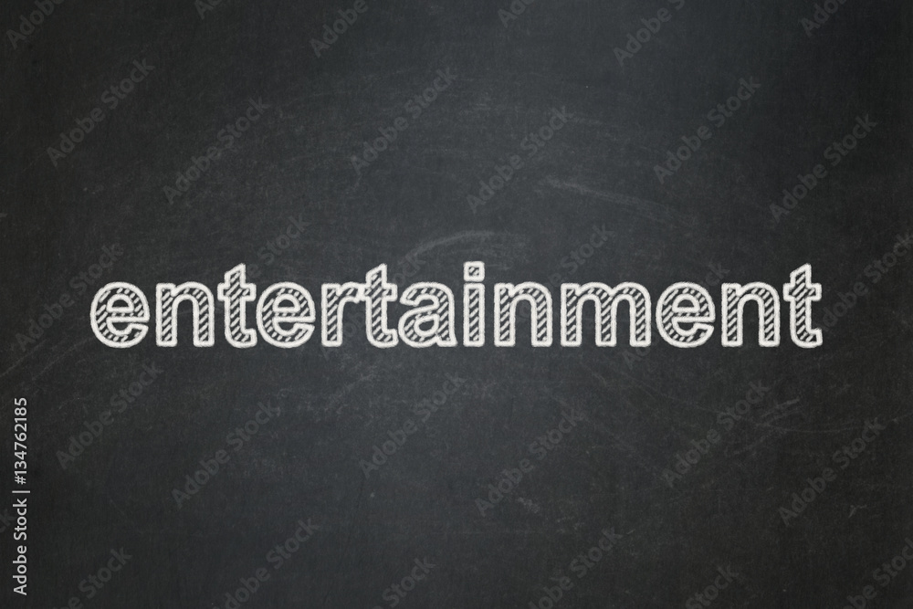 Fototapeta premium Holiday concept: Entertainment on chalkboard background