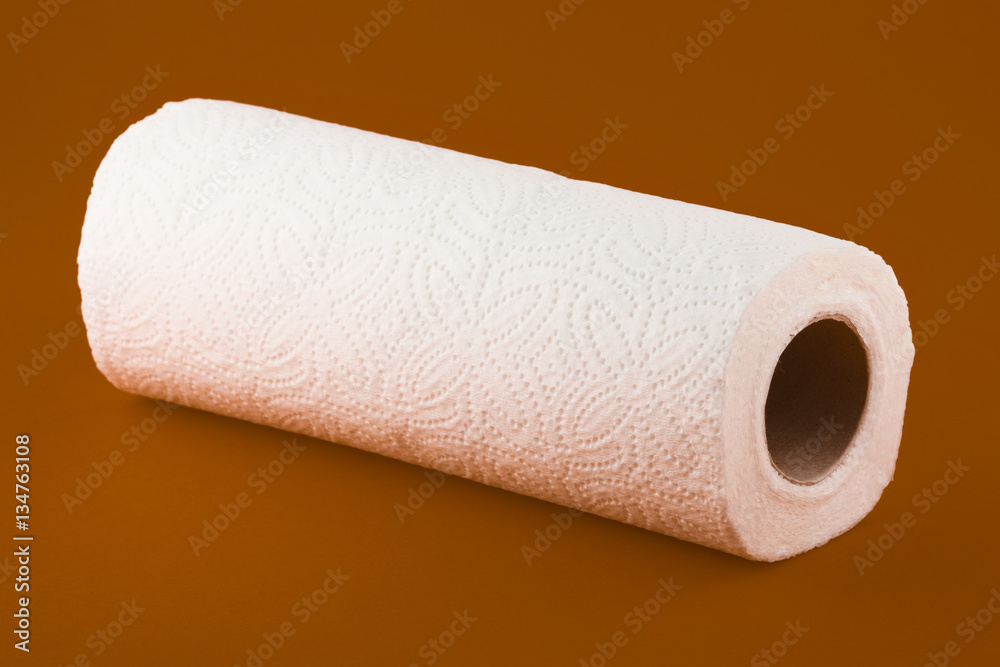 Obraz premium Paper towels isolated on white background.