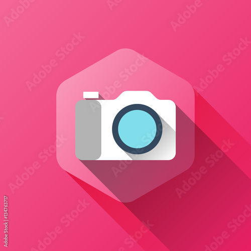 simple illustration of camera icon in flat style