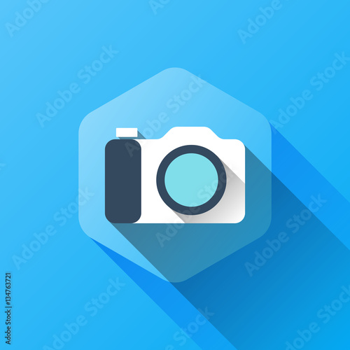 simple illustration of camera icon in flat style