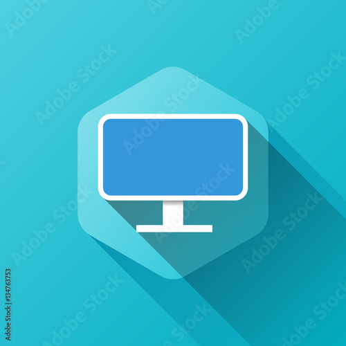 simple illustration of screen icon in flat style