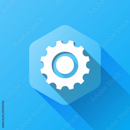simple illustration of settings icon in flat style