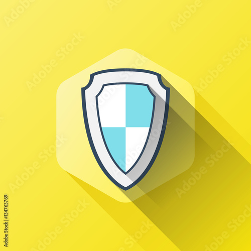simple illustration of shield or security icon in flat style