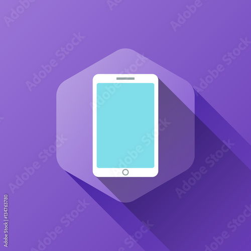 simple illustration of smartphone icon in flat style