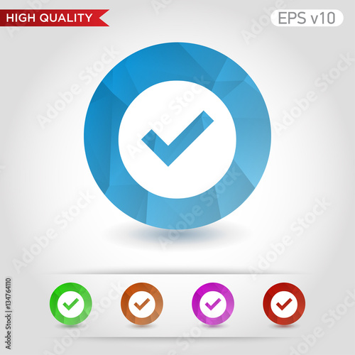 Free Download Colored icon or button of check symbol with background - GFXLoad