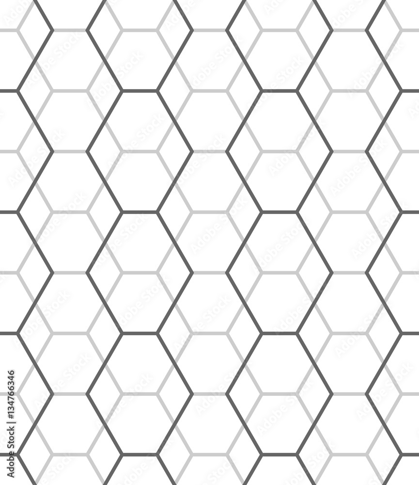 Vector seamless pattern. Modern stylish texture. Repeating geometric pattern. Mesh with hexagonal cells.