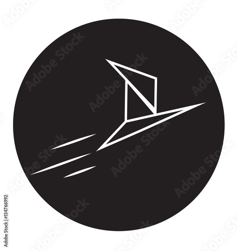 Minimal Flight Paper Plane İcon