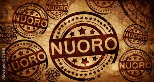 Nuoro, vintage stamp on paper background