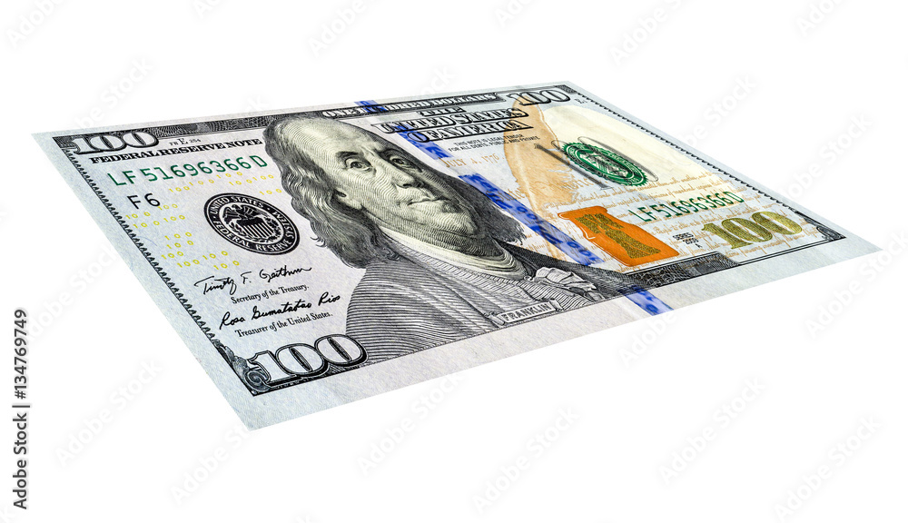 Dollars banknotes. One hundred american dollar banknote Dollars banknotes. One hundred american dollar banknote