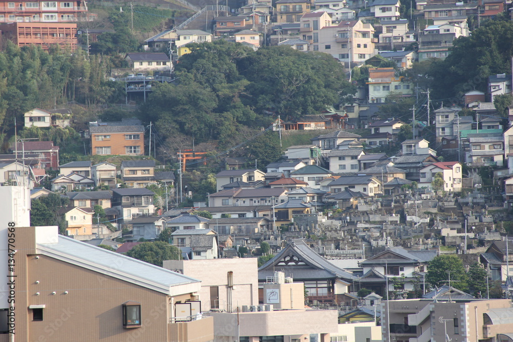 諏訪神社から見た長崎市街地(長崎県)