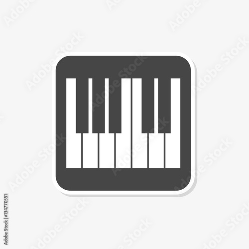 Piano Icon Flat Graphic Design - vector  Illustration