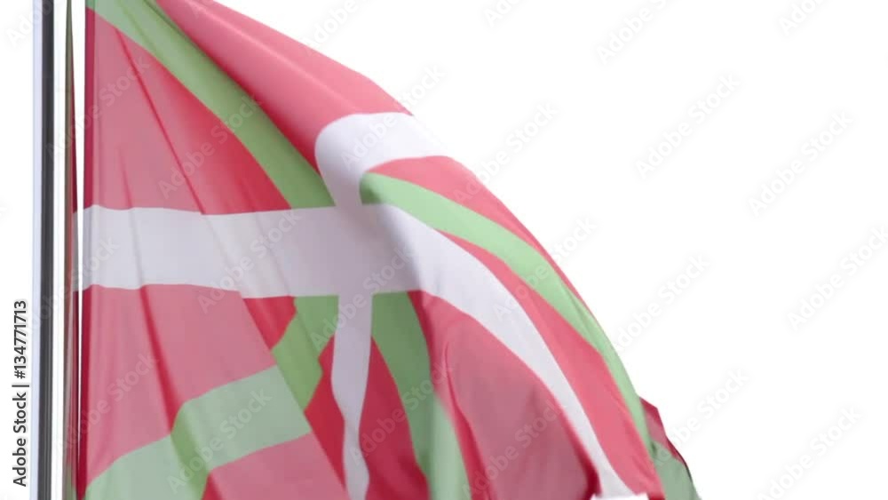 Pflag Basque Basque Country flag fluttering in the wind. Closer angle. Stock Video ...