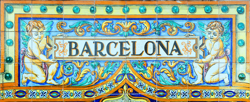 Fototapeta premium Mozaika Barcelona