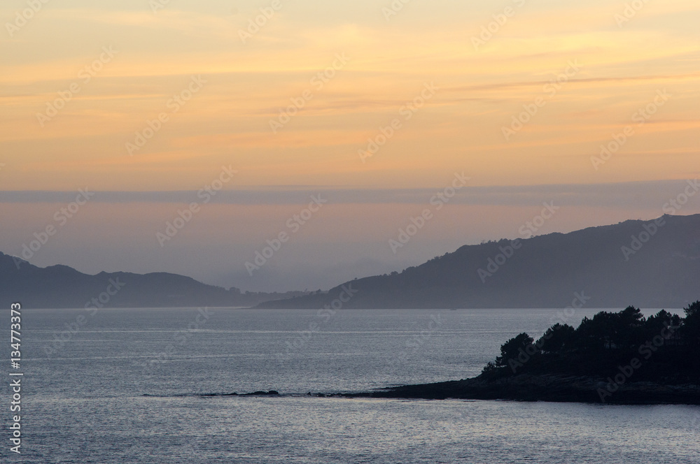 Sonnenuntergang in Muros in Nordspanien