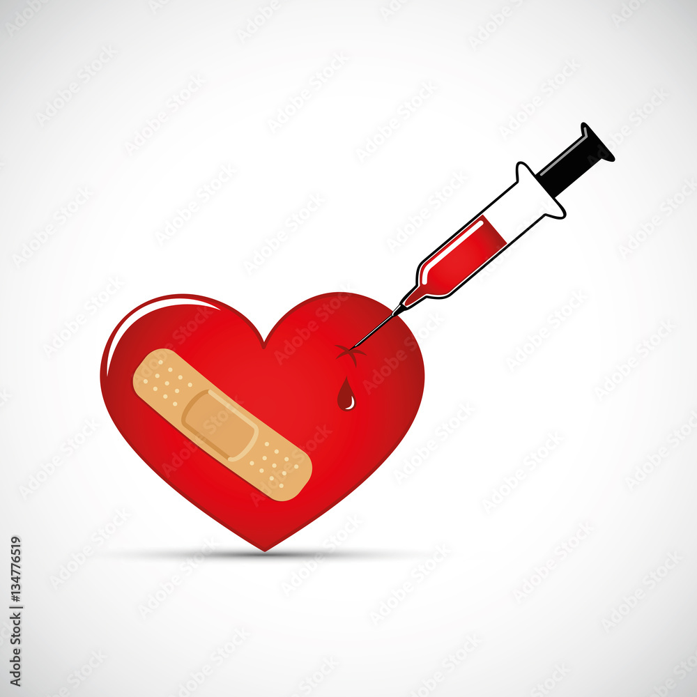 krankes herz wird verarztet Stock Vector Adobe Stock