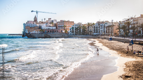 Sitges beach in Spring
