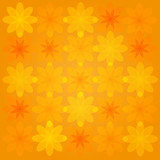 flowers on an orange background