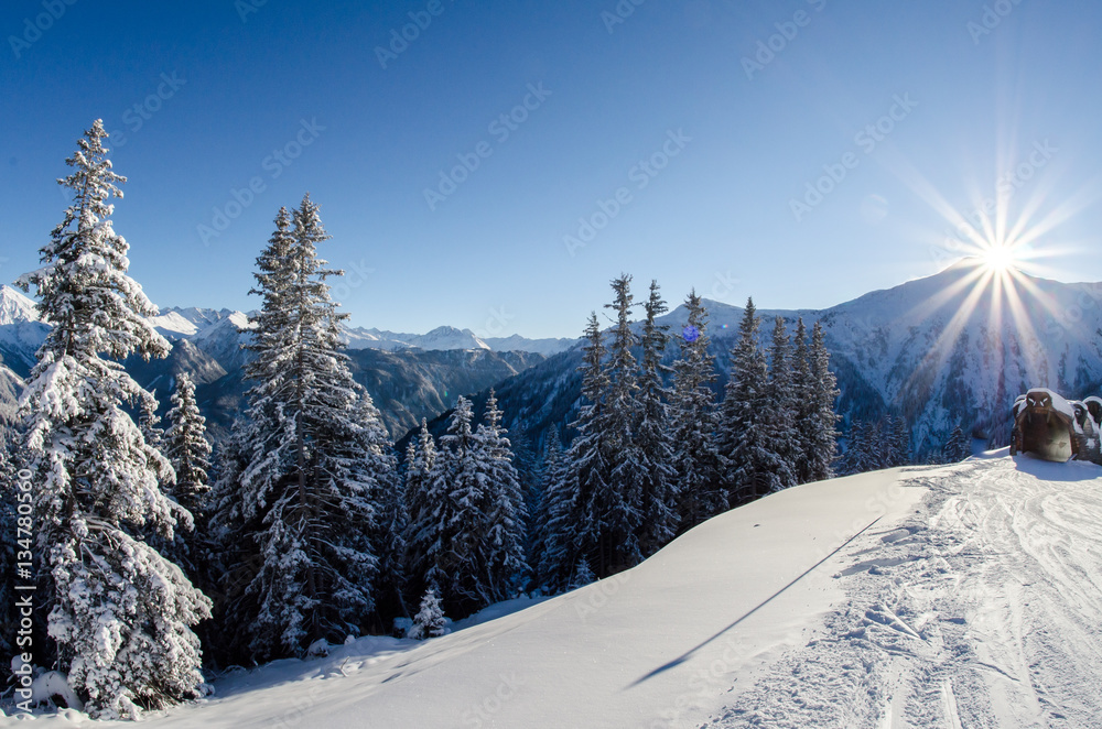 Fototapeta premium Wenig Schnee Kunstschnee