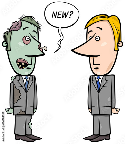 zombie businessman and new staff