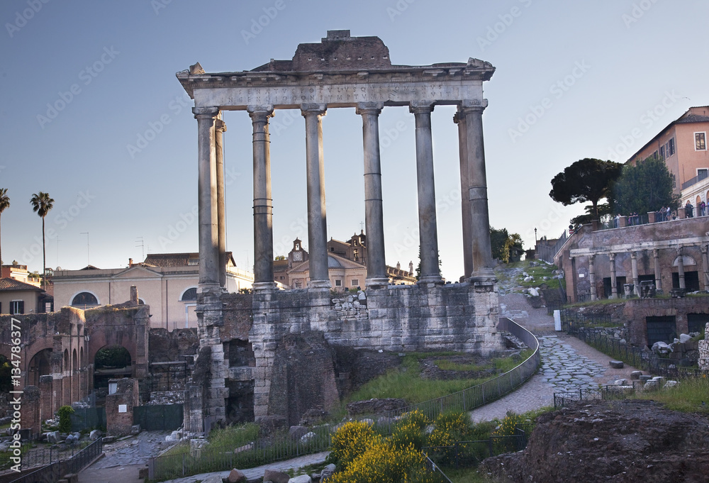 Temples of Saturn Forum Rome Italy