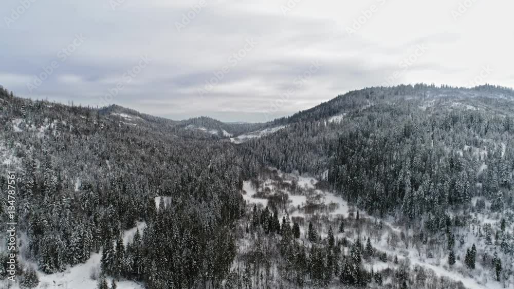 Aerial view of winter Carpathians Aerial view of winter Carpathians