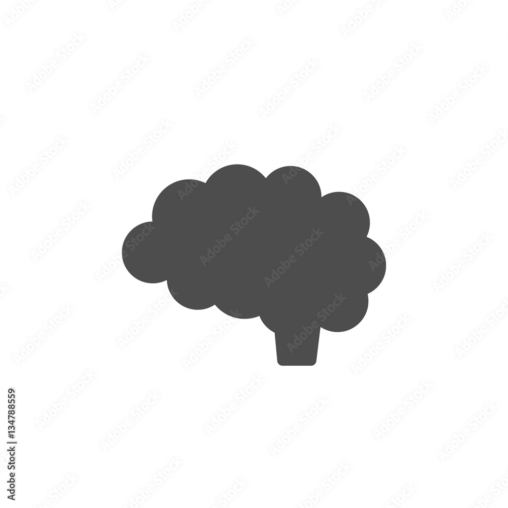 Isolated brain icon on white background illustration Isolated brain icon on white background illustration