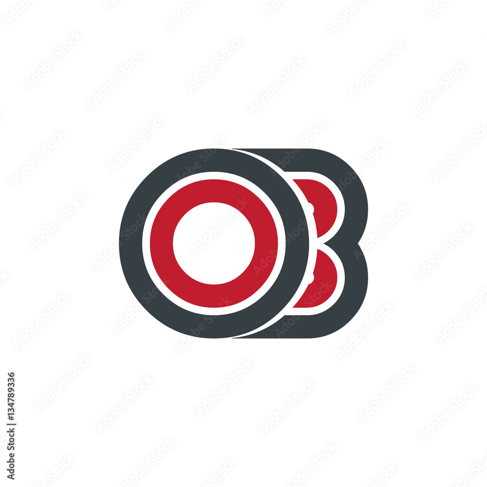 Initial Letter OB Linked Design Logo Initial Letter OB Linked Design Logo