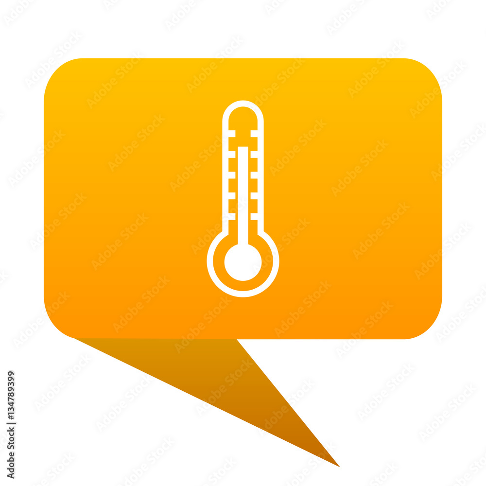 thermometer orange bulb web icon isolated. thermometer orange bulb web icon isolated.