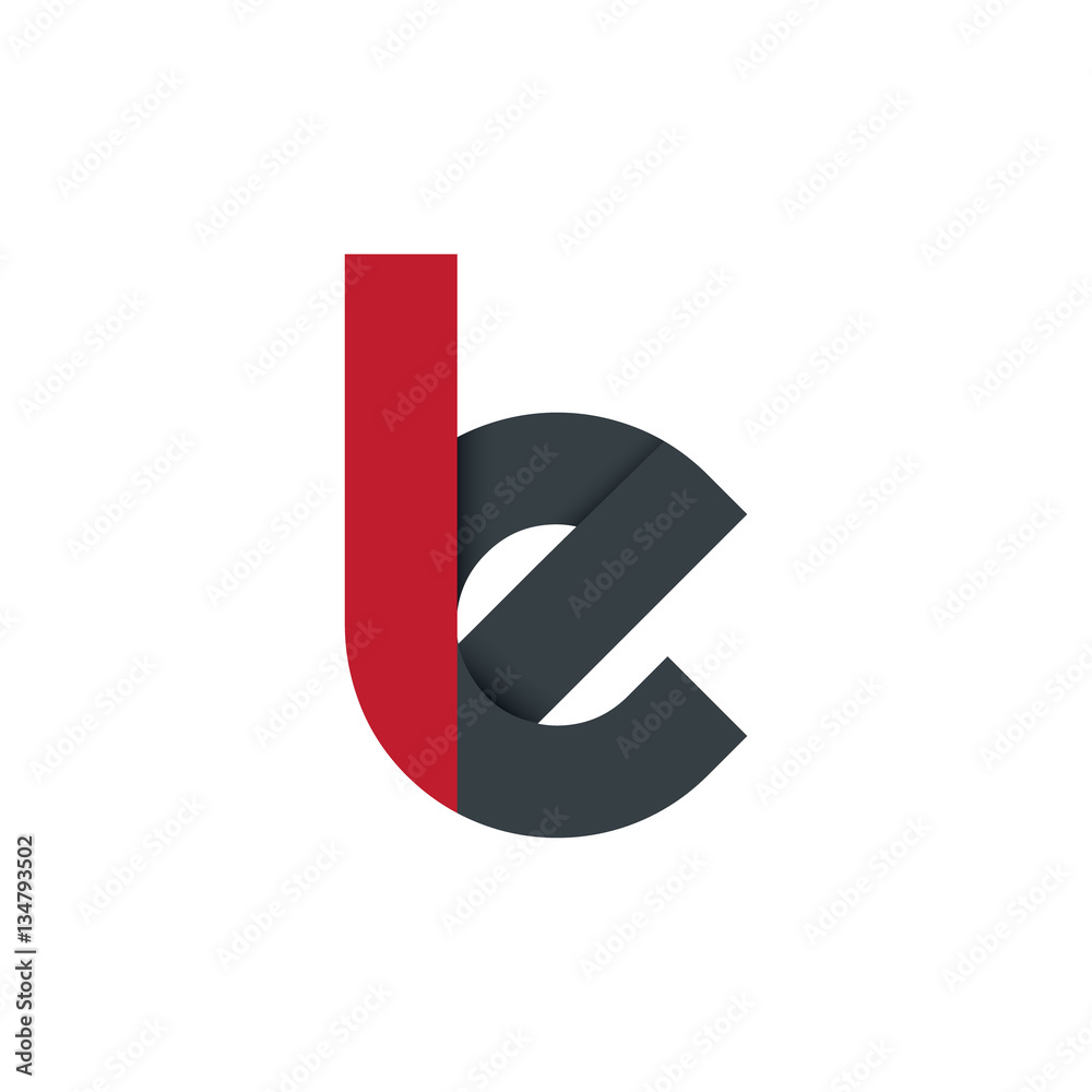 Initial Letter LE Rounded Lowercase Logo - obrazy, fototapety, plakaty 