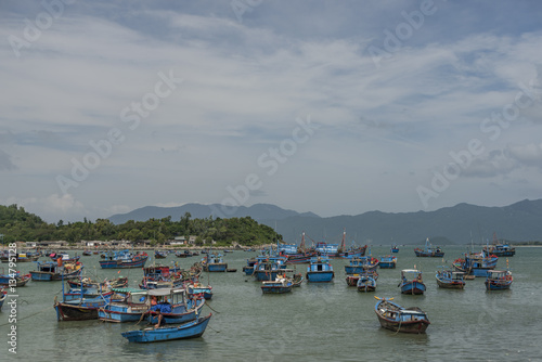 Dirty beaches in Vietnam near Nha Trang city