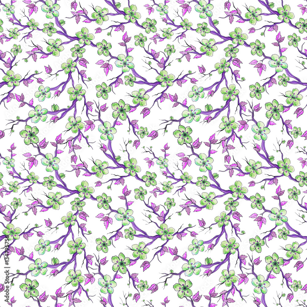 Hibiscus floral seamless pattern Hibiscus floral seamless pattern