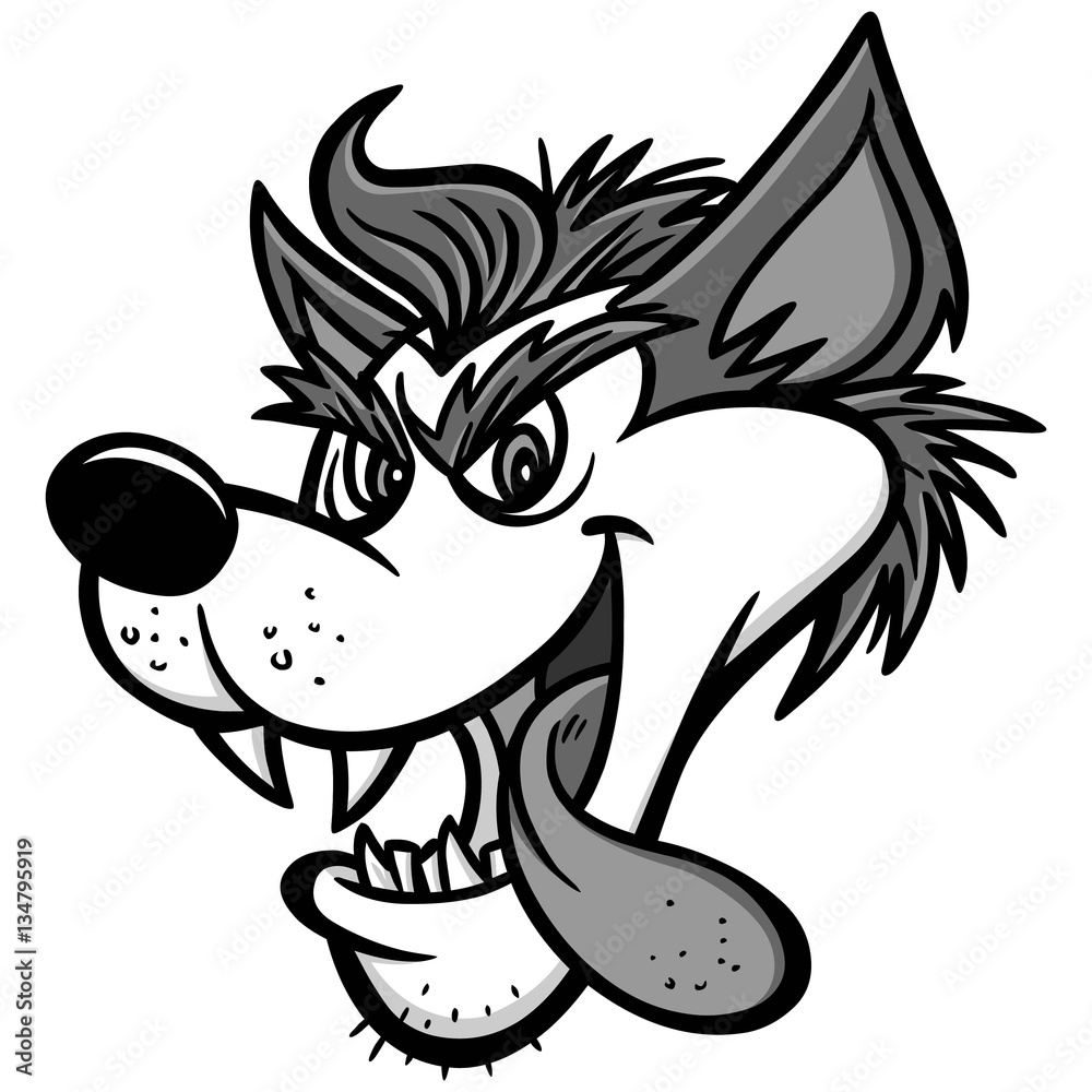 Naklejka premium Big Bad Wolf Illustration