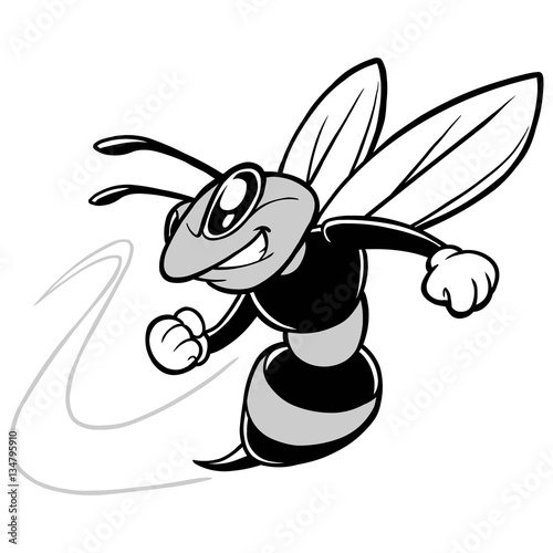 Bee Team Mascot Illustration