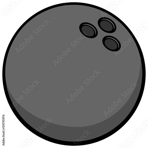 Bowling Ball Symbol Illustration