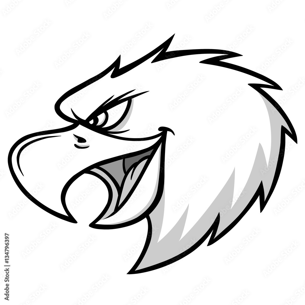 Eagle Mascot Scream Illustration Eagle Mascot Scream Illustration