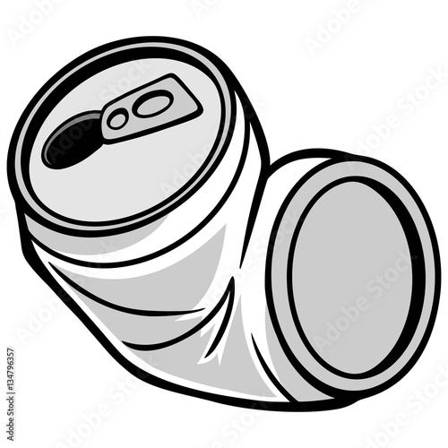 Crushed Can Illustration